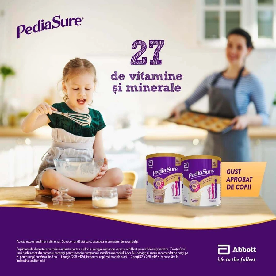 PediaSure o smaku waniliowym w proszku, 3-10 lat, 2x400 g, Abbott: ceny i cechy
