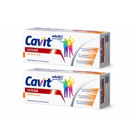 Cavit Adulti Luteina, 2x20 comprimate masticabile, Biofarm