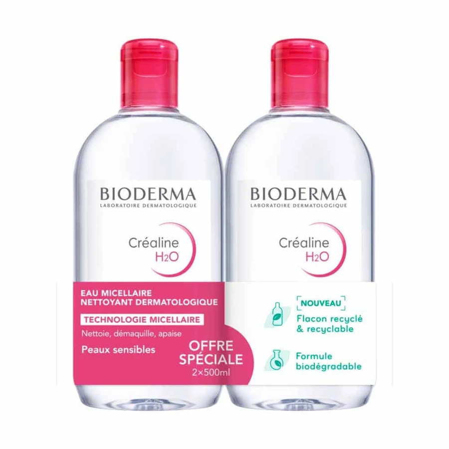 Kit de agua micelar Bioderma Sensibio H2O, 4x500 ml