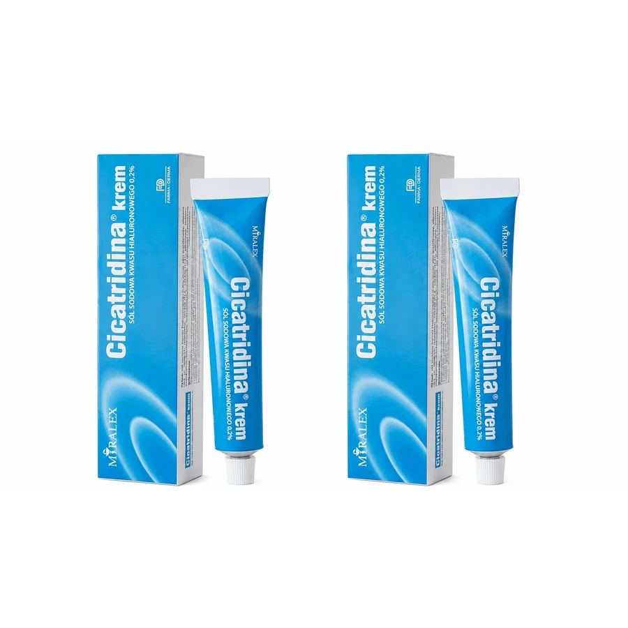 Crema Cicatridin, sal sódica de ácido hialurónico, 2x60 g, Miralex