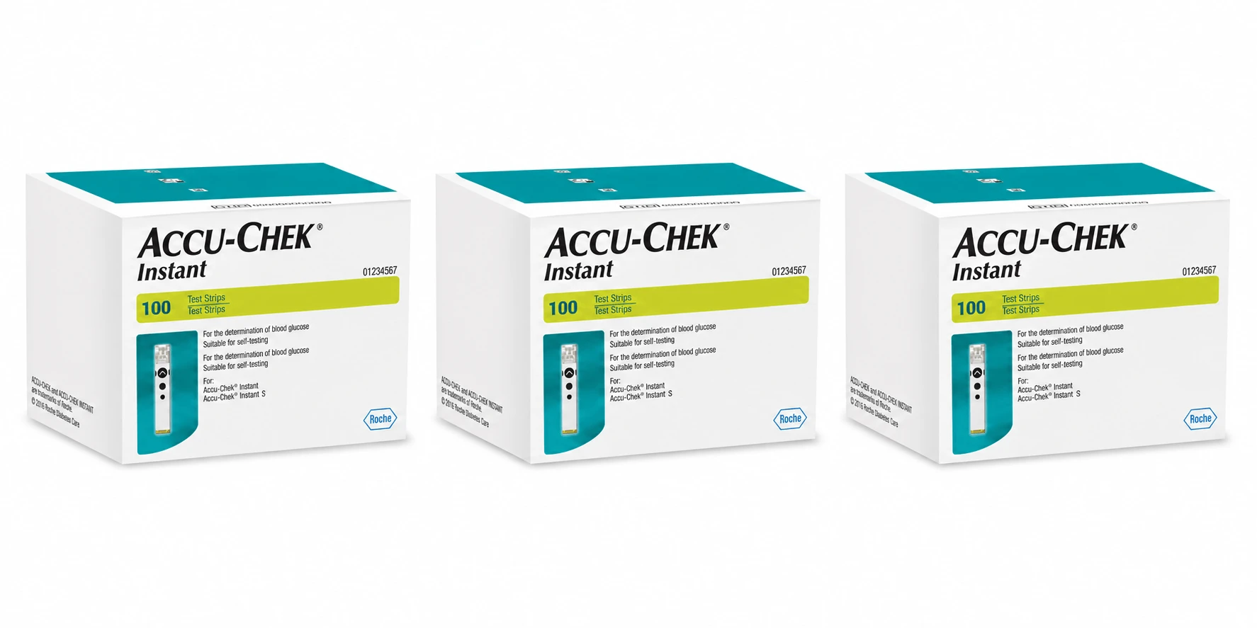 Accu-Chek Instant-teststrips, 3 x 100 stuks, Roche