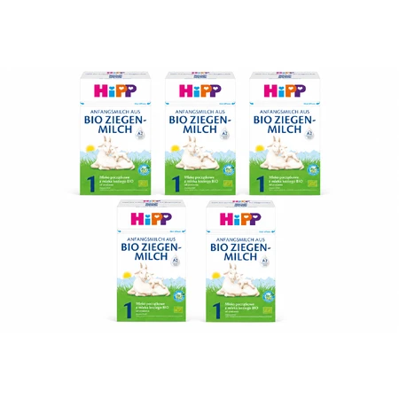 HiPP 1 Bio, biologische geitenmelk zuigelingenmelk, vanaf de geboorte, 5x400 g