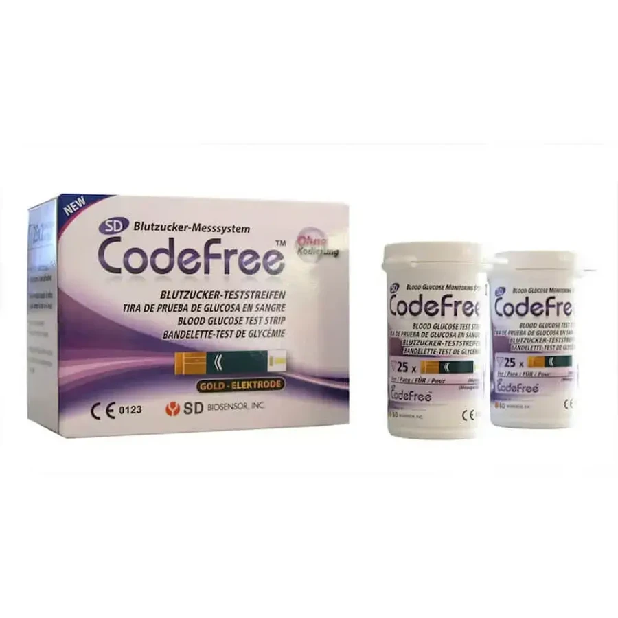 CodeFree Blutzuckerteststreifen, 8 x 50 Stück, D&G Group