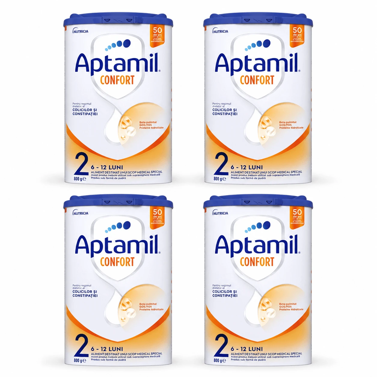 Aptamil Comfort 2 poedermelk, 6–12 maanden, 4 x 800 g, Nutricia