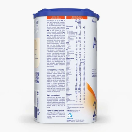Lapte praf Aptamil Confort 2, 6-12 luni, 4x800 g, Nutricia