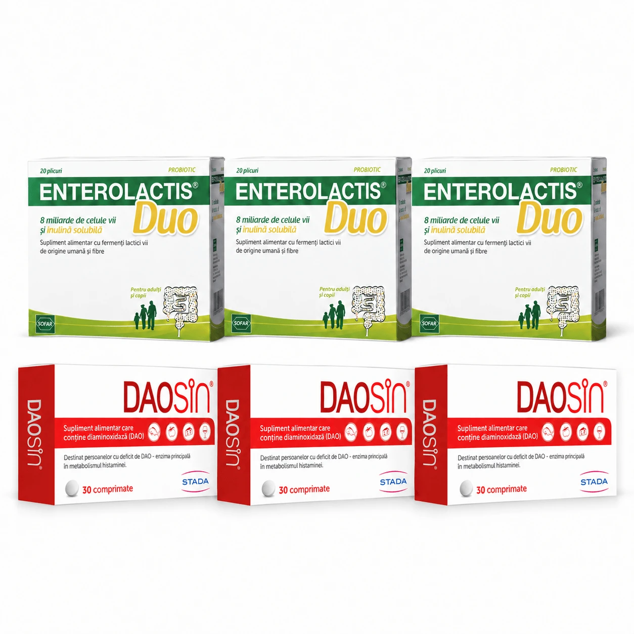 Daosin set, 90 tabletten + Enterolactis Duo, 60 sachets