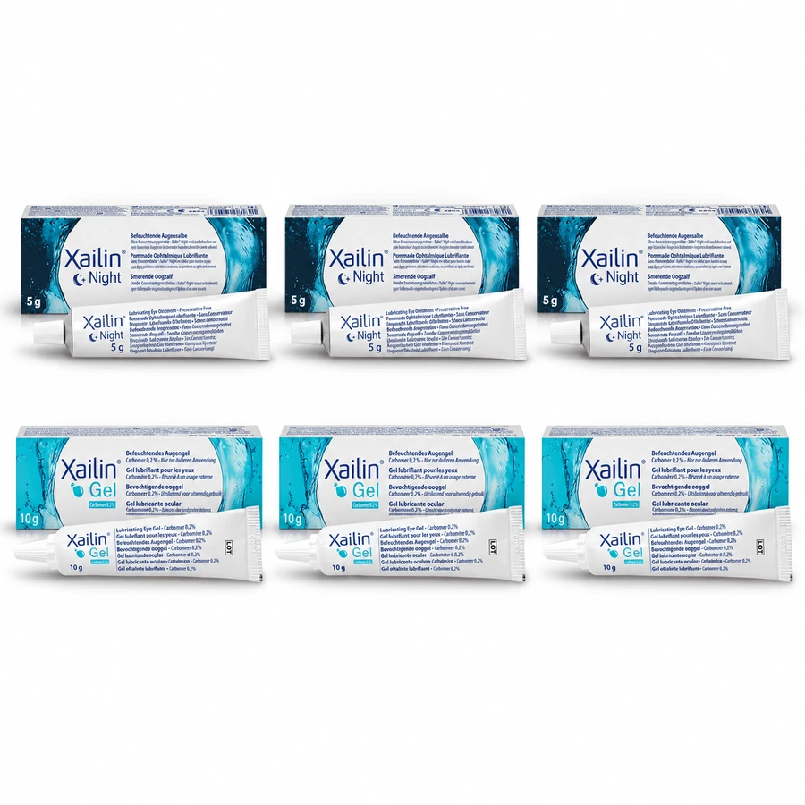 Żel nawilżający do oczu Xailin, 30 g + Xailin Night 15 g Visufarma: ceny i cechy