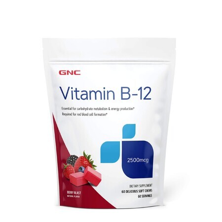 Gnc Vitamine B-12 2500 Mcg, Arôme Baies, 60 Bonbons