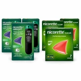 Nicorette Freshmint Spray, 1 mg, 39,6 ml + Nicorette Clear, 25 mg, 21 plastrów, McNeil
