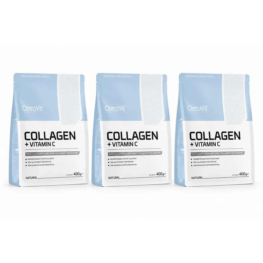 Collagene + Vitamina C naturale, 3x400 g, OstroVit