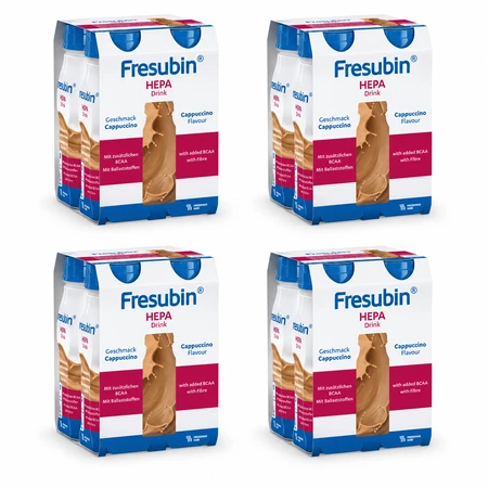 Fresubin Hepa Drink, preparazione nutrizionale, gusto cappuccino, 16x200 ml, Fresenius Kabi