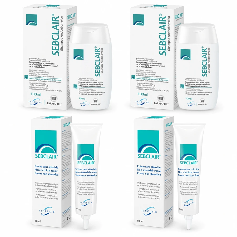 Sebclair-shampoo, 200 ml + Sebclair-huidcrème, 60 ml