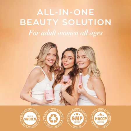 Morning Glow vloeibaar collageen met hyaluronzuur en vitamines, 500 ml, Swedish Collagen