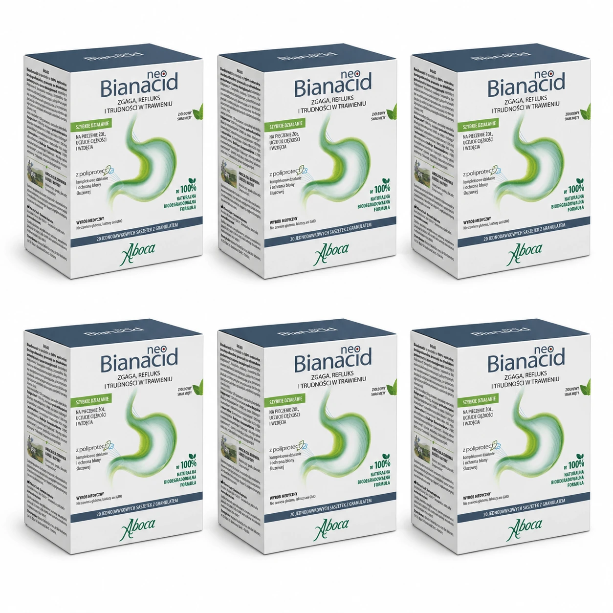NeoBianacid Brandend maagzuur Reflux en spijsverteringsproblemen, 6x20 sachets
