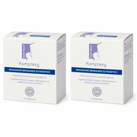 Multi-Mam, compresses pour mamelons pour les mères qui allaitent, 2x12 pièces