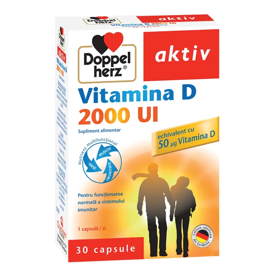 Doppelherz Vitamina D3 2000 UI 30 capsule