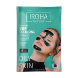 Activated Charcoal Facial Exfoliating Sheet Mask, 3x7 g, Iroha