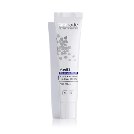 AzeB3 Barrier Protect gezichtscrème met 14% azelaïnezuur + 6% niacinamide, 30 ml, Biotrade