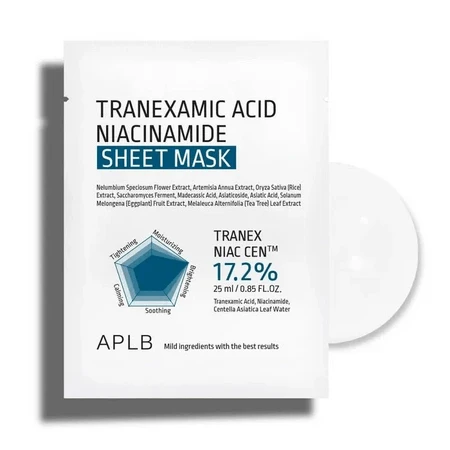 Tranexaminezuur- en niacinamide-gezichtsmasker, 25 ml, Aplb
