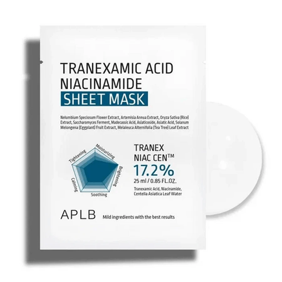 Tranexamic Acid and Niacinamide Sheet Mask, 25 ml, Aplb