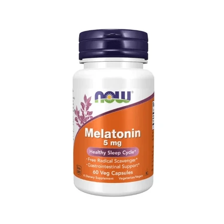 Melatonine, 5 mg, 60 vegetarische capsules, Now Foods