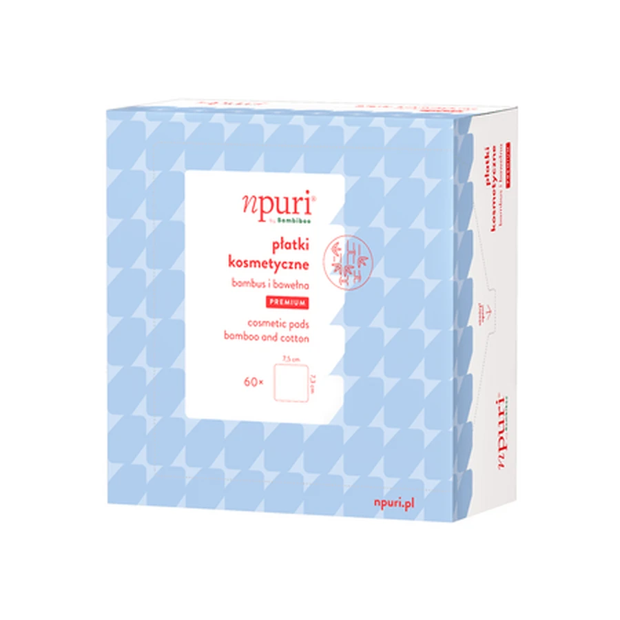 Disques démaquillants haut de gamme, lot de 60, npuri by Bambiboo