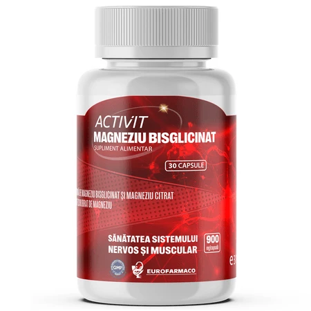 Activit magnesiumbisglycinaat, 900 mg, 30 capsules, Eurofarmaco