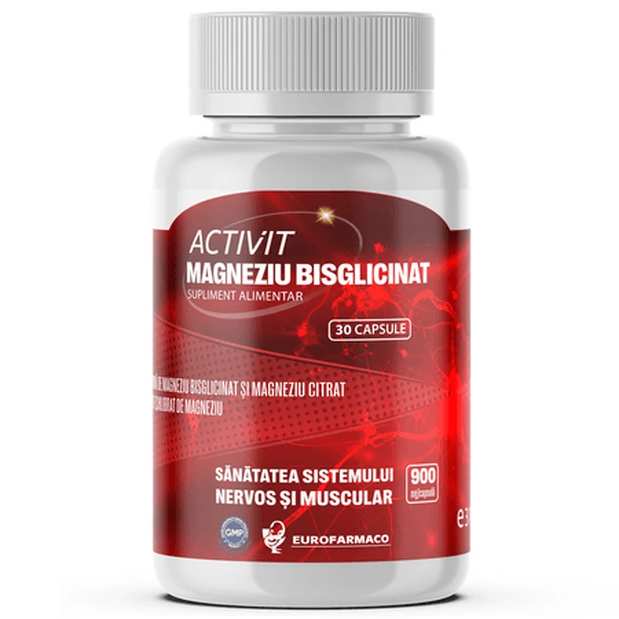 Activit magnesiumbisglycinaat, 900 mg, 30 capsules, Eurofarmaco