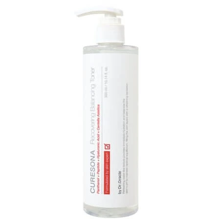 Kalmerende toner met panthenol, peptiden en Centella Asiatica — Herstellende toner, 300 ml, Curesona