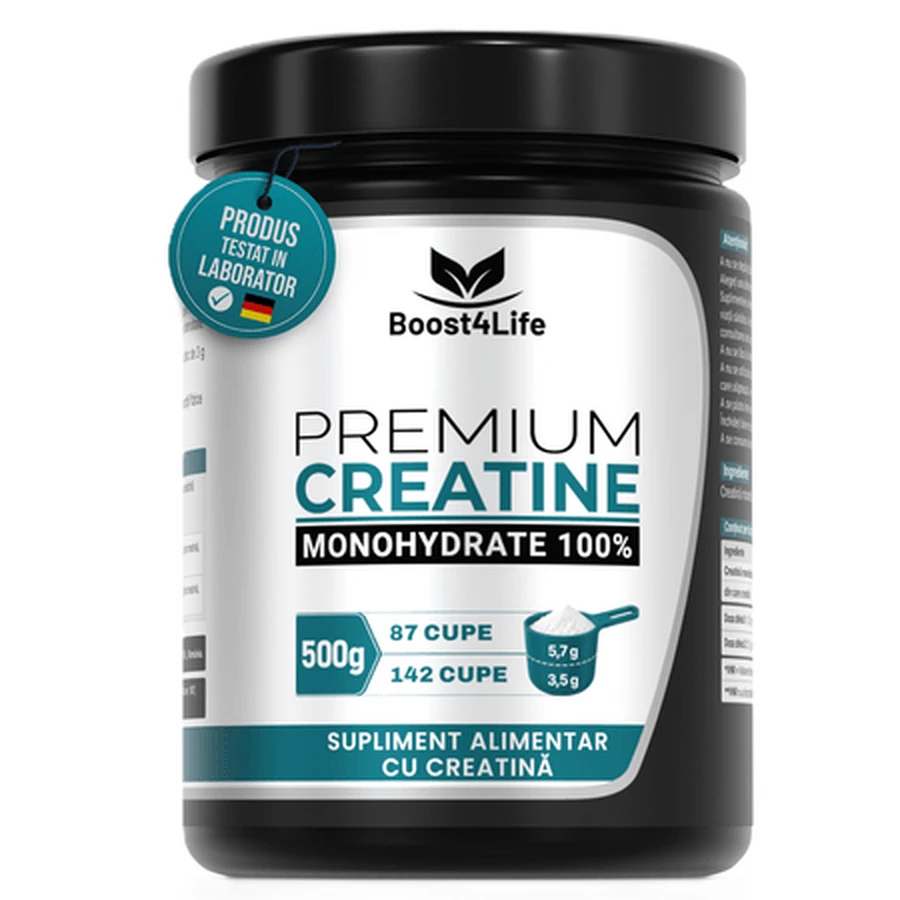 100% Premium creatine-monohydraat, 500 g, Boost4Life