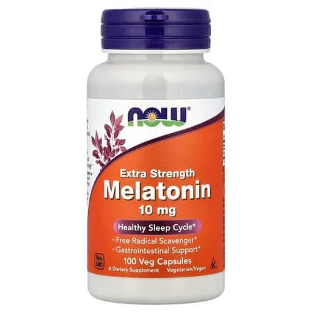 Melatonine, 10 mg, 100 vegetarische capsules, Now Foods