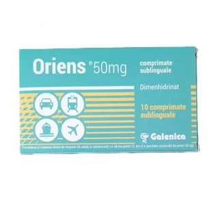 Oriens, 50 mg, 10 comprimate sublinguale, Galenica