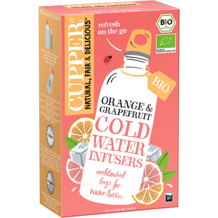 Rooibos-ijsthee met sinaasappel- en grapefruitsmaak, 10 theezakjes, Cupper