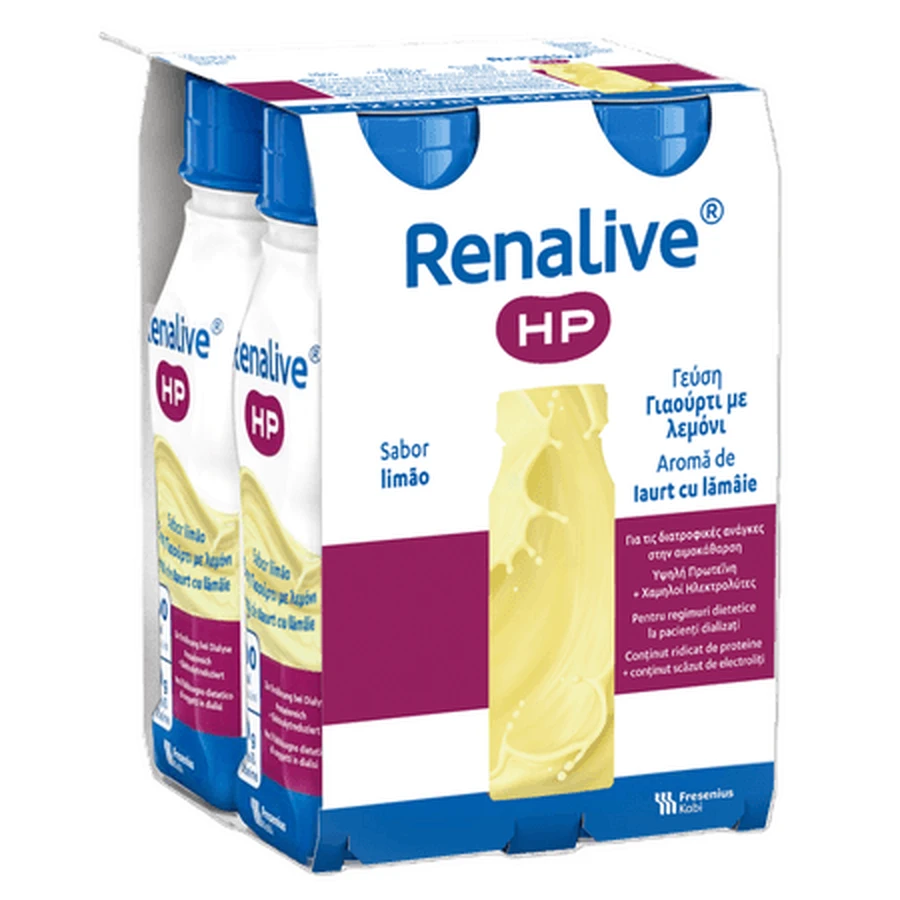 Renalive HP hoogenergetische oplossing voor orale of sondevoeding, 4 x 200 ml, Fresenius Kabi