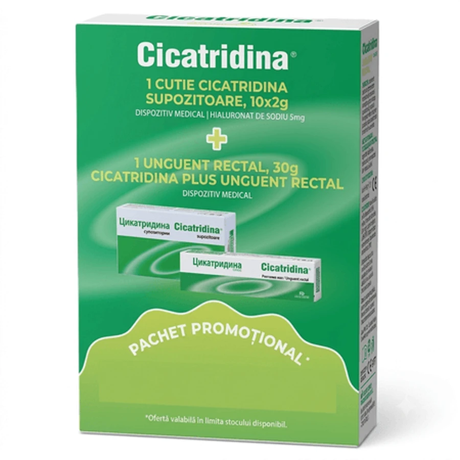 Cicatridina zetpillen, 10 stuks à 2 g + Cicatridina rectale zalf Plus, 30 g, Naturpharma