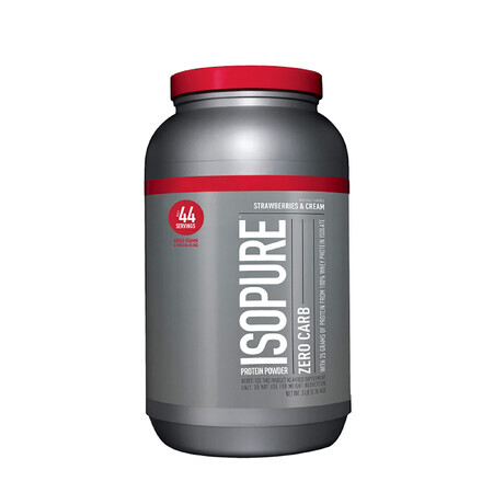 Proteína Isopure Zero Carb con sabor a fresa y nata, 1360 G