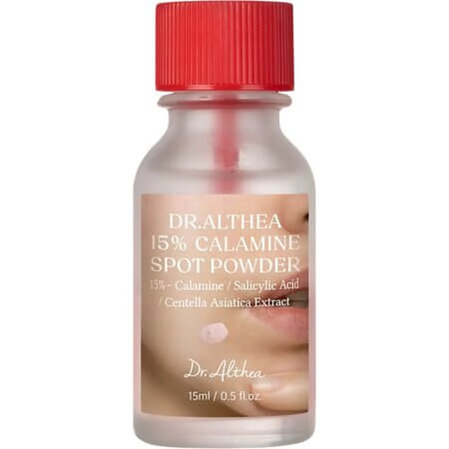 15 % Calamin-Puder gegen Hautunreinheiten, Gesichtslotion, 15 ml, Dr. Althea