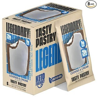 Legendary Foods Tasty Pastry Cake Style, Cake met koekjessmaak en room, 61 G