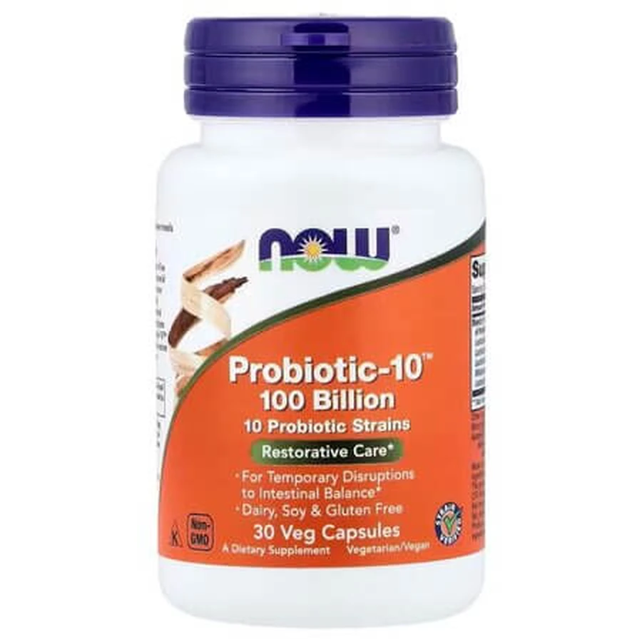 Probiotic-10, 30 capsule vegetale, Now Foods