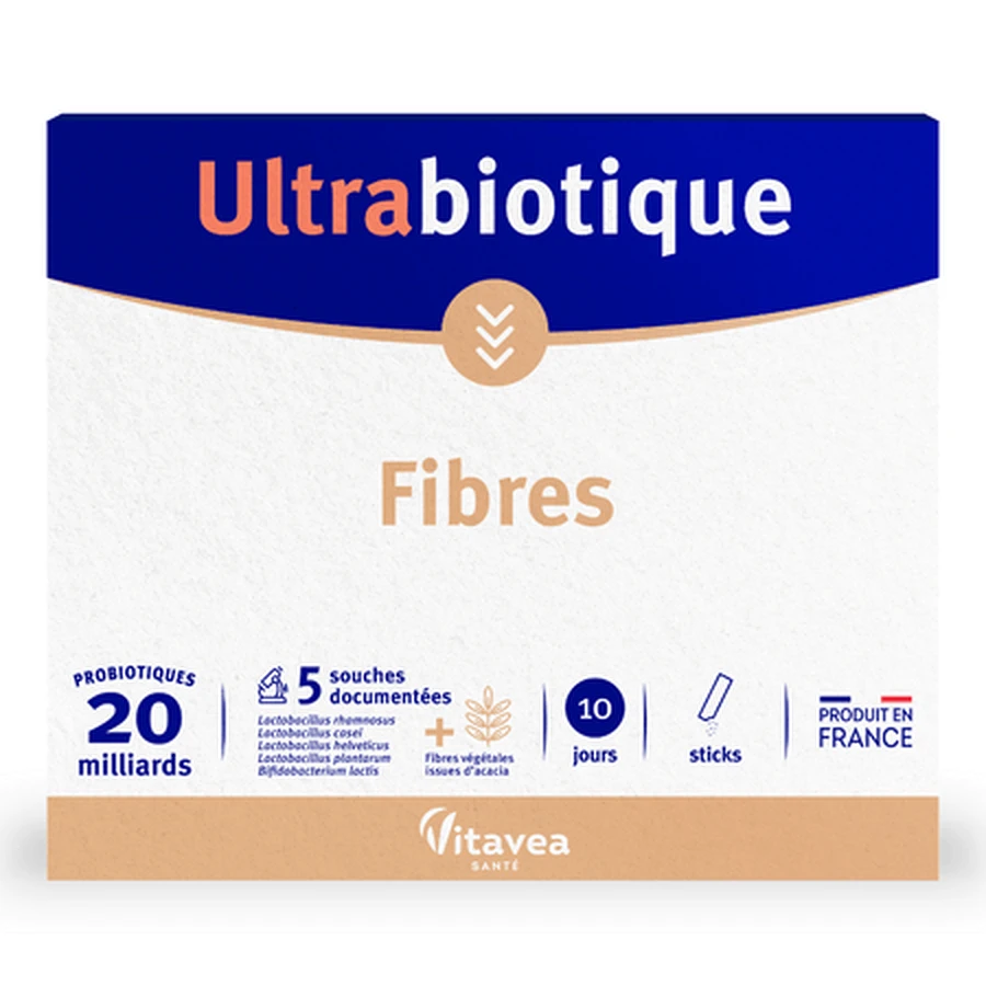 Ultrabiotique Fiber Probiotic, 10 sachets, Vitavea