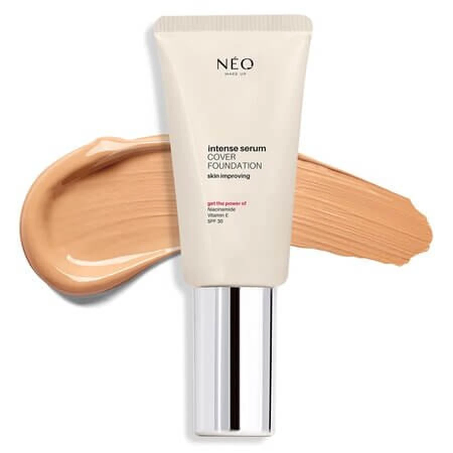 Foundation mit LSF 30, Farbton 03 „Natural Intense Serum Cover Foundation“, 30 ml, Neo Make Up