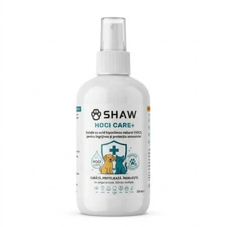 HOCI CARE+ Hypochloorzuuroplossing voor honden en katten, 250 ml, Shaw
