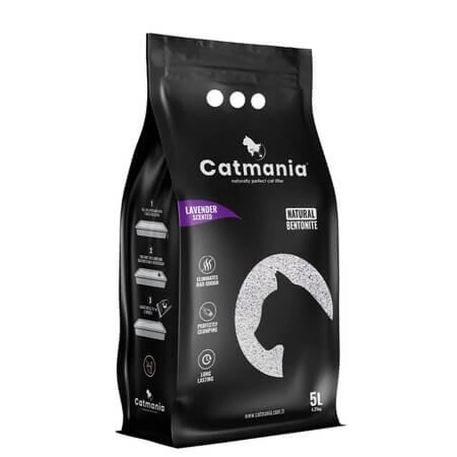 Hygienic Cat Litter with Lavender Scent, Bentonite, 5 L, Catmania