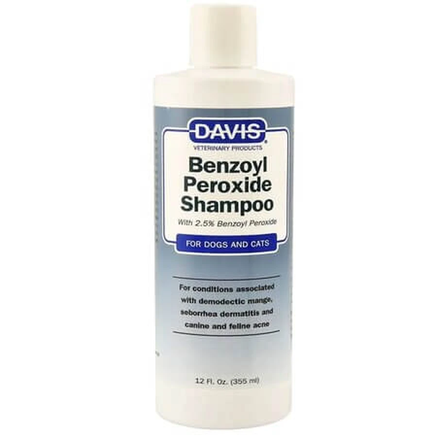 Champú con peróxido de benzoilo al 2,5 % para perros y gatos, 355 ml, Davis