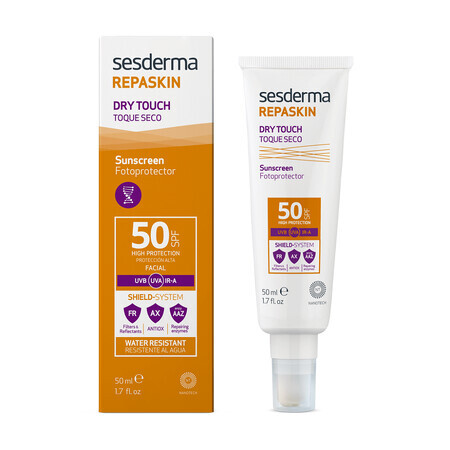 Crema solare con SPF 50 Repaskin Dry Touch, 50 ml, Sesderma