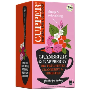 Tè al mirtillo rosso e lampone, 40 g, Cupper