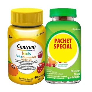 Centrum Vitagummies Multifruit + Centrum Multi Gummies voor volwassenen, verpakking met 60 gummies, 60 gummies + 60 gummies, Haleon