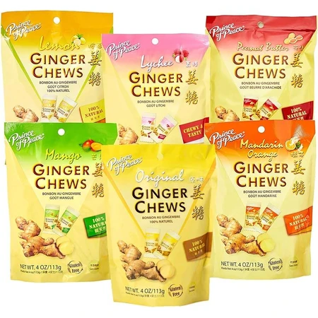 Prince Of Peace Ginger Chews, Ginger Chews o smaku mango, 85 G: ceny i cechy