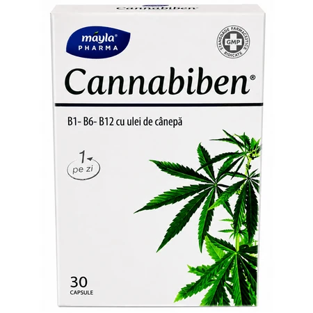 Cannabiben-vitaminecomplex met hennepolie, 30 capsules, Mayla Pharma