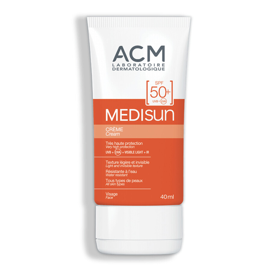 Medisun Crème de protection solaire avec SPF 50+, 40 ml, Acm